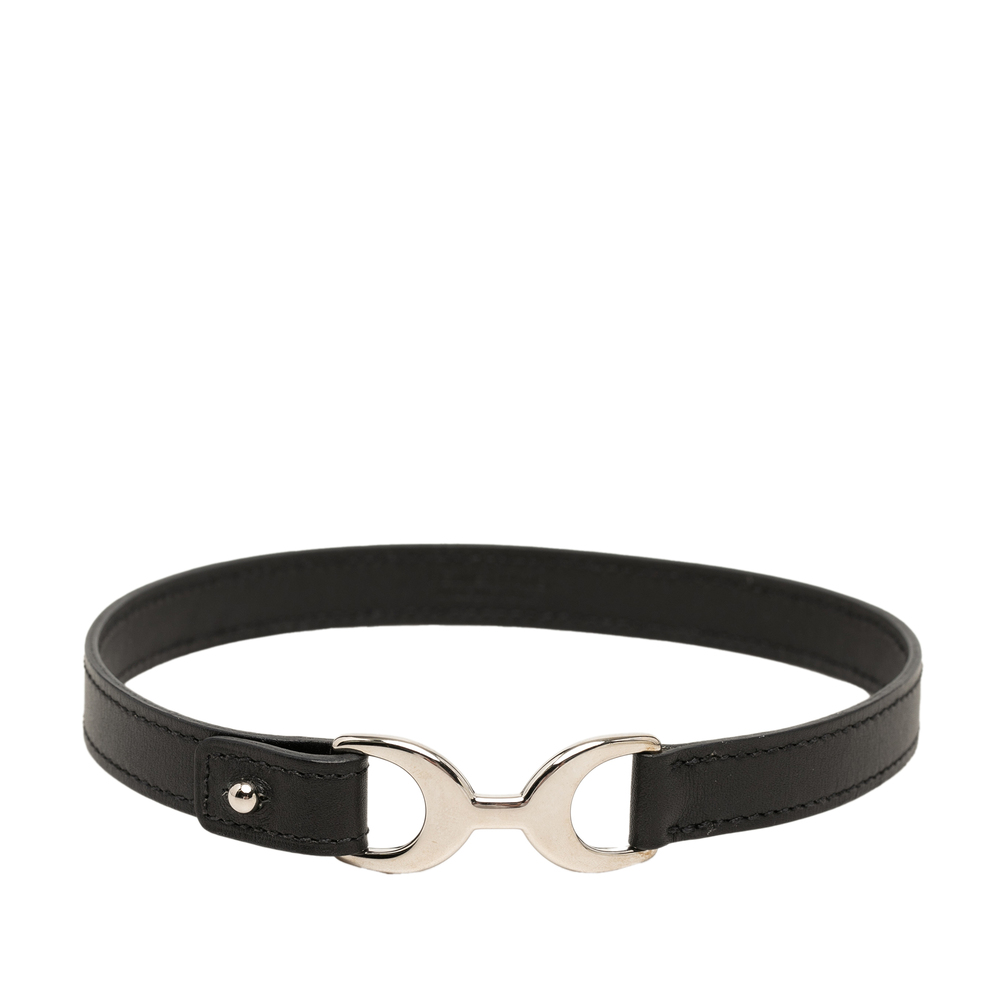 Pre-Loved Hermes Swift Palladium Plated Pavane Double Tour Bracelet